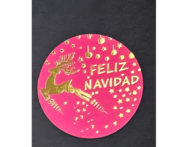 Sticker Feliz navidad Fucsia 