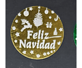 Sticker Feliz navidad Dorado