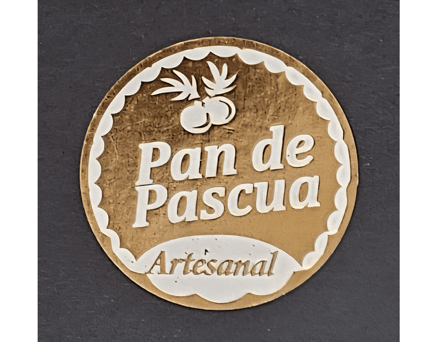 Sticker pan de pascua Dorado
