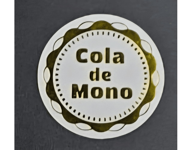 Sticker cola de mono Dorado
