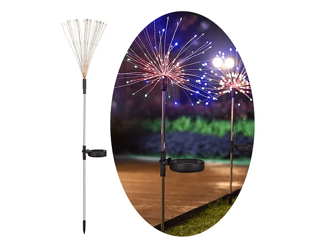 Fuego artificial solar x2 multicolor