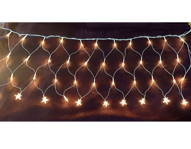 Cenefa eléctrica punta estrella blanco cálido 5 metros x50cm