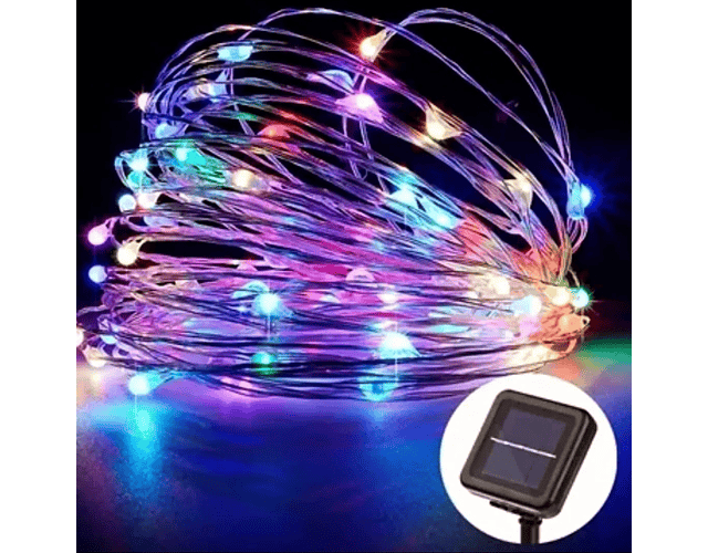 Luz hada solar 10 metros multicolor 