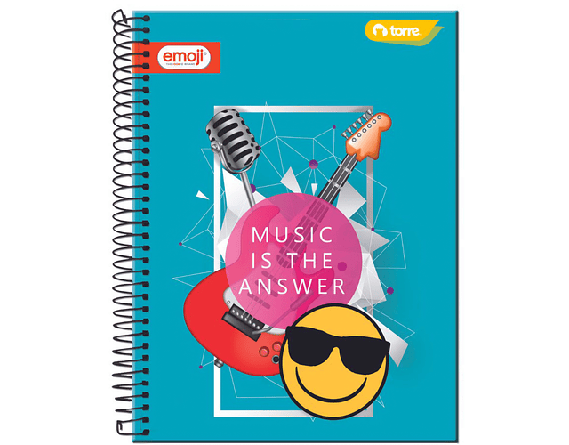 Cuaderno torre emoji triple 150 hojas 7mm