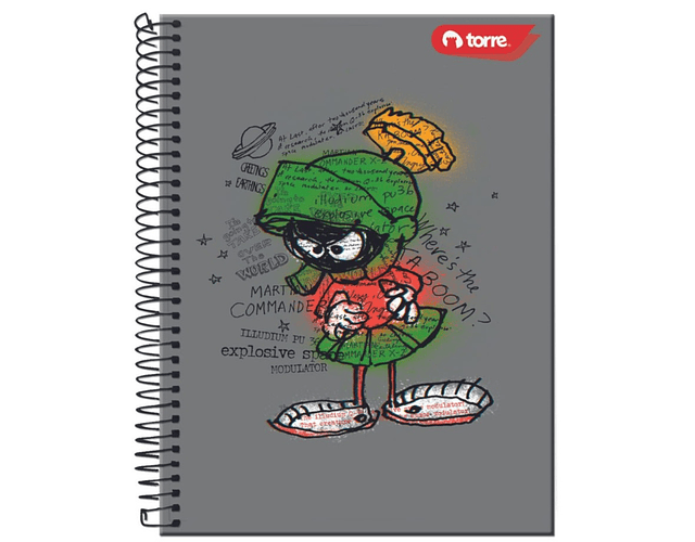Cuaderno torre Looney tunes triple 150 hojas 7mm