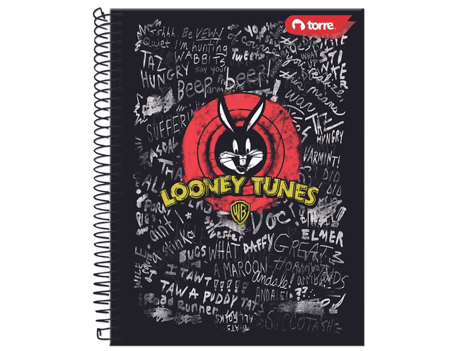 Cuaderno torre Looney tunes triple 150 hojas 7mm