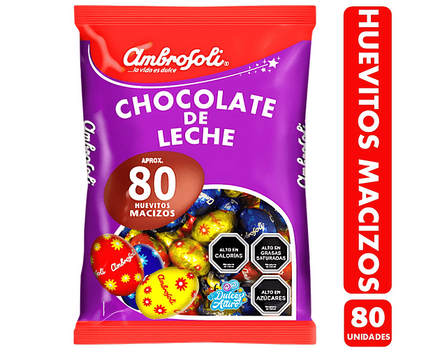 Huevitos ambrosoli macizos 80 unidades