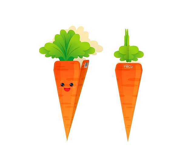 Cajitas zanahoria rellenable docena