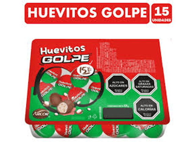 Bandeja huevitos golpe 15 unidades 