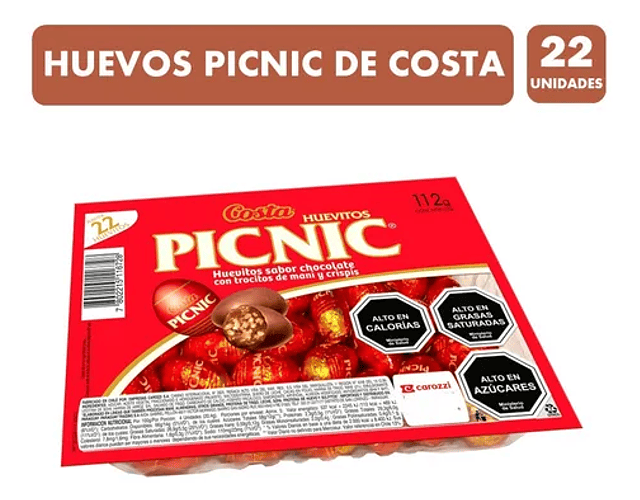 Huevitos picnic 22 unidades 