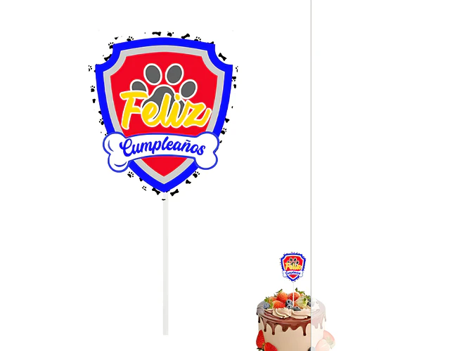 Vela patrulla canina azul 