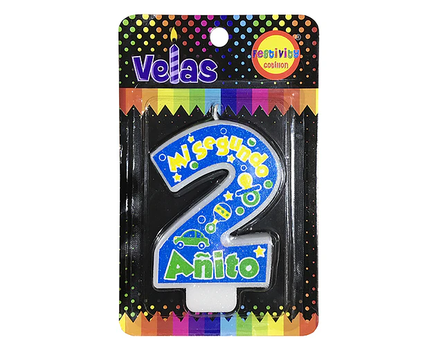Vela mi segundo añito celeste 