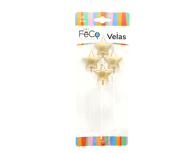 Velas estrellas 4 unidades 