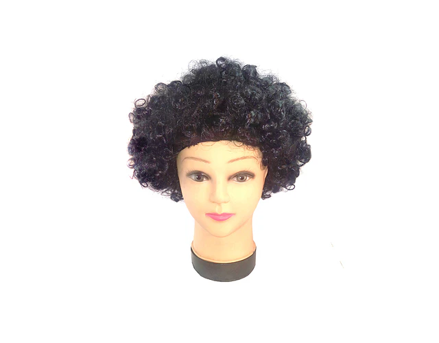 Peluca afro negra 