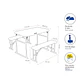 Set Mesa Y Bancos Plegables 113X68.5X73Cm - Miniatura 3