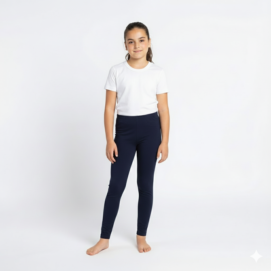 Pack Escolar de 2 Calzas Largas de Algodón para Niñas 2