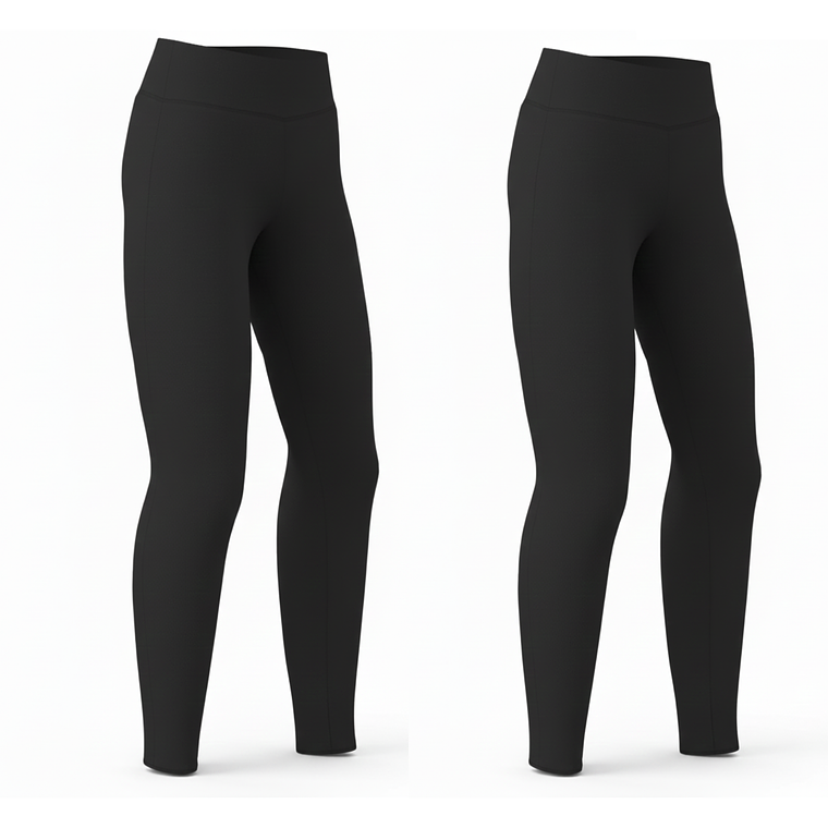 Pack Escolar de 2 Calzas Largas de Algodón para Niñas 1