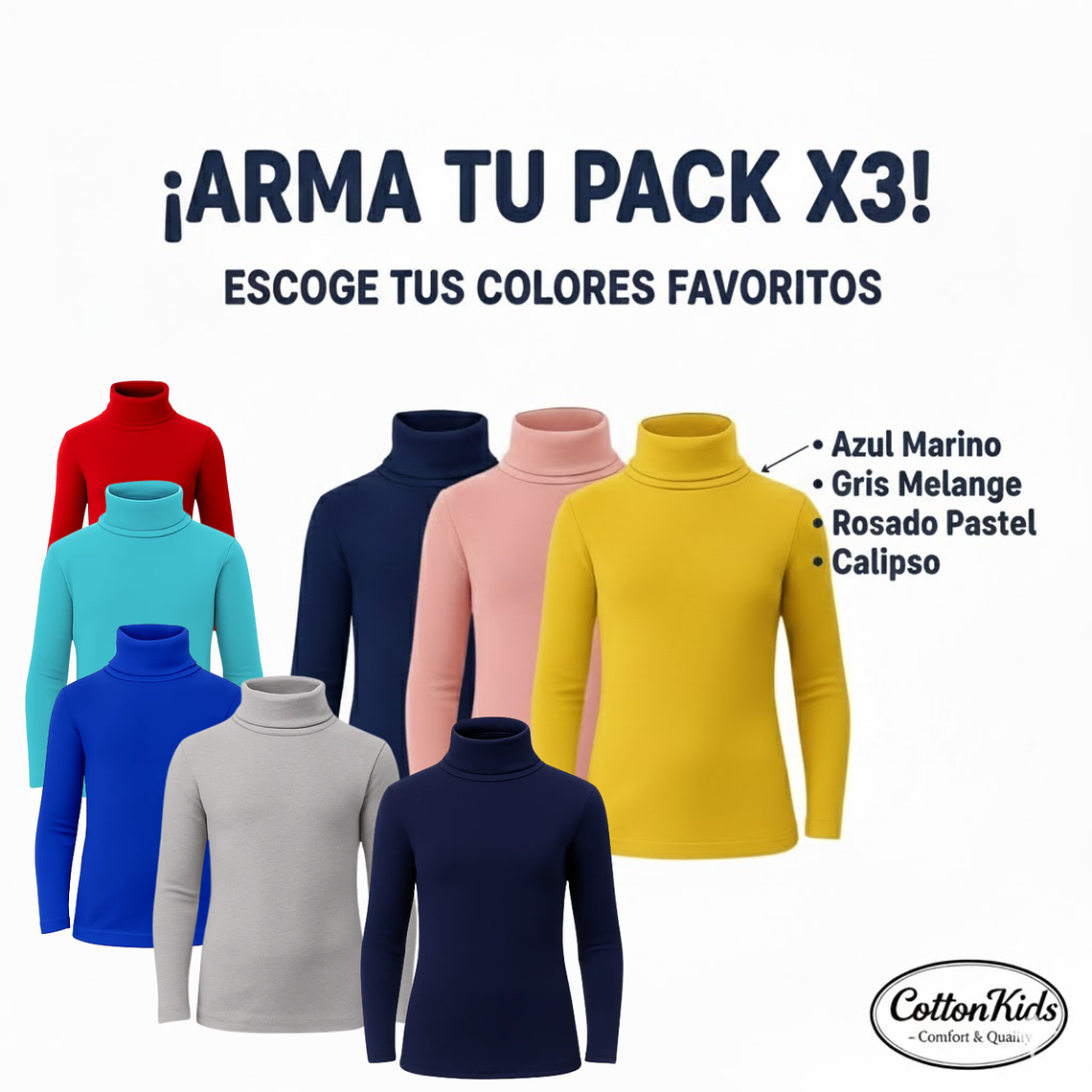 Pack 3 Beatles Escolares Unisex 7