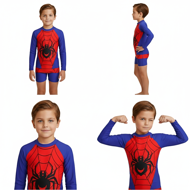 Traje de Baño Spiderman Enterito | UV 50+ 4