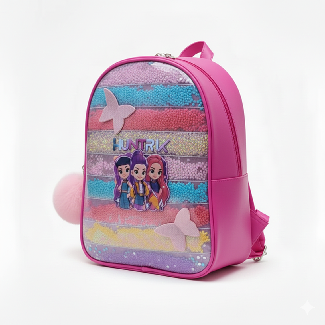 Mochila Infantil Huntrix Corazon Gliter 2