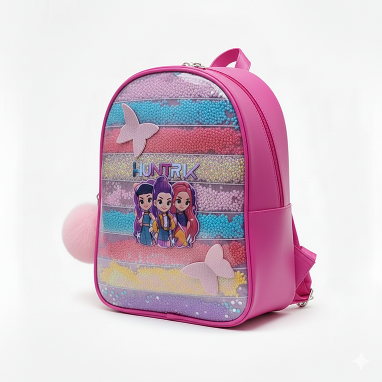 Mochila Infantil Huntrix Corazon Gliter 2