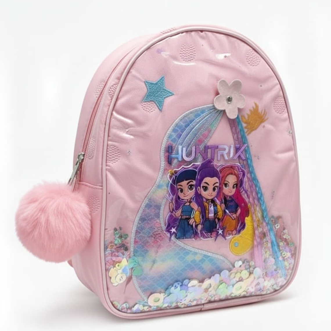 Mochila Infantil Huntrix Corazon Gliter 5