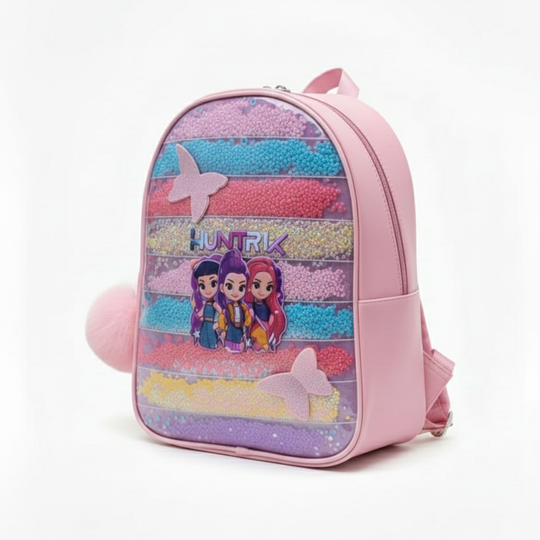 Mochila Infantil Huntrix Corazon Gliter 9