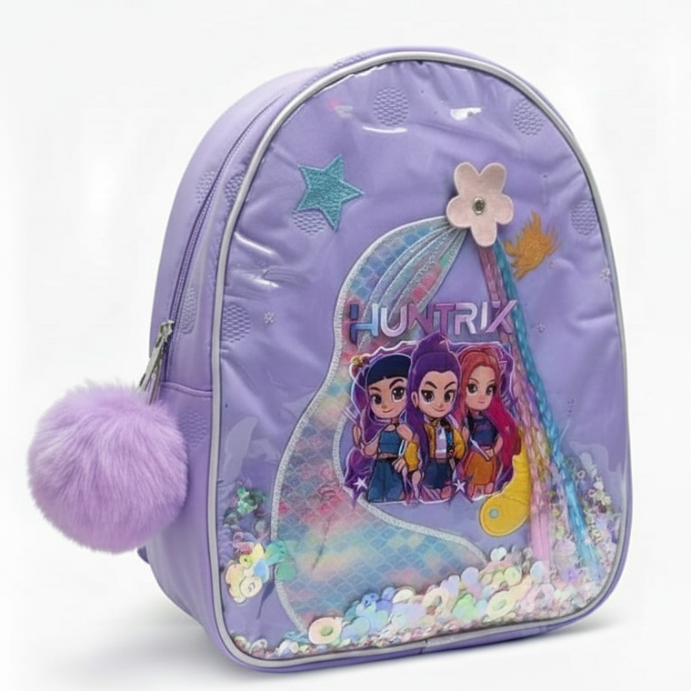 Mochila Infantil Huntrix Corazon Gliter 10