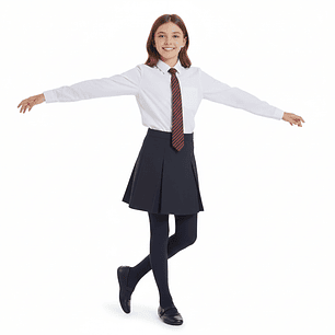 Pack 2 Ballerina Escolar Elasticada Juvenil