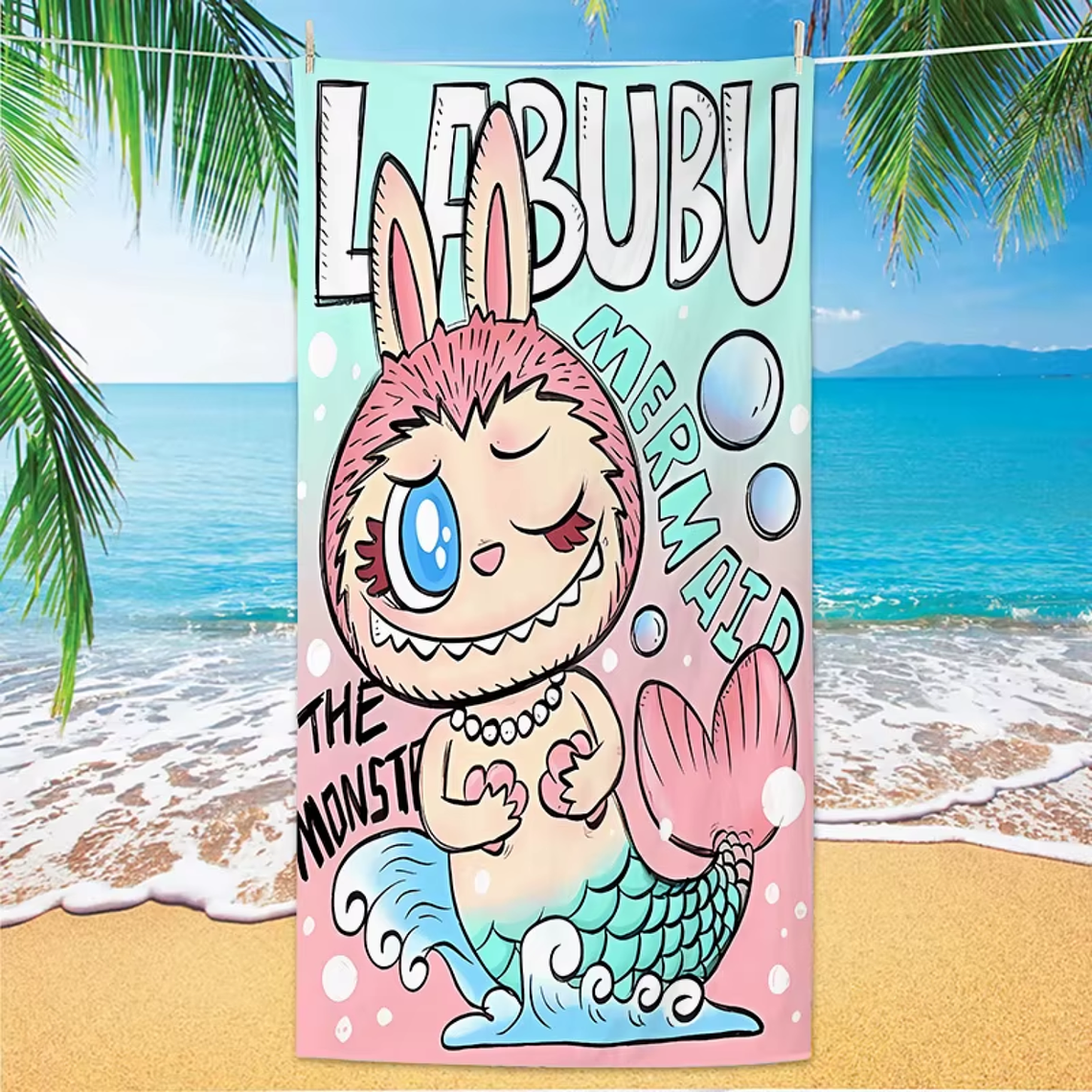Toalla Playa Infantil 70x140 cm Labubu  11