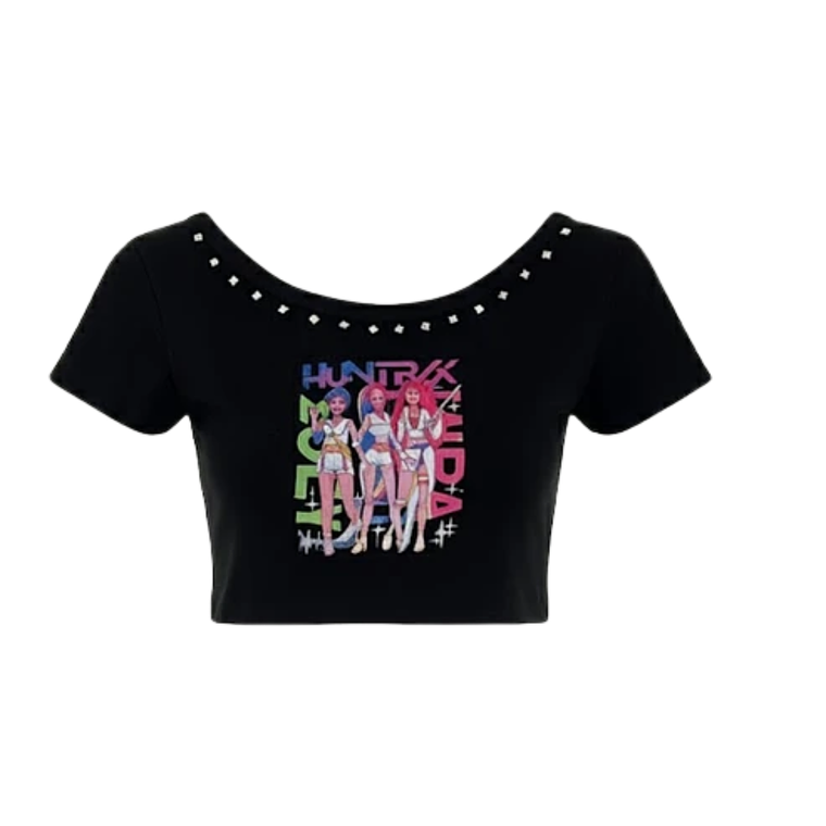 Top Corto K-Pop Huntrix Shine Brilliant 3