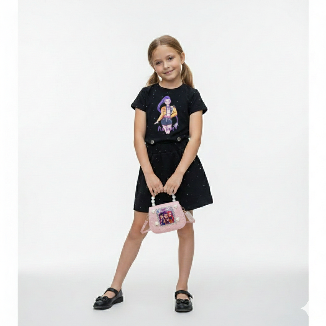 Cartera Infantil Huntrix con Asa de Perlas  1