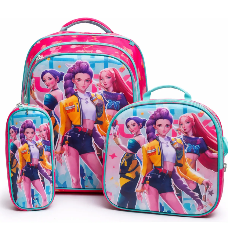 Mochila Escolar Guerreras K-Pop para Niñas 6