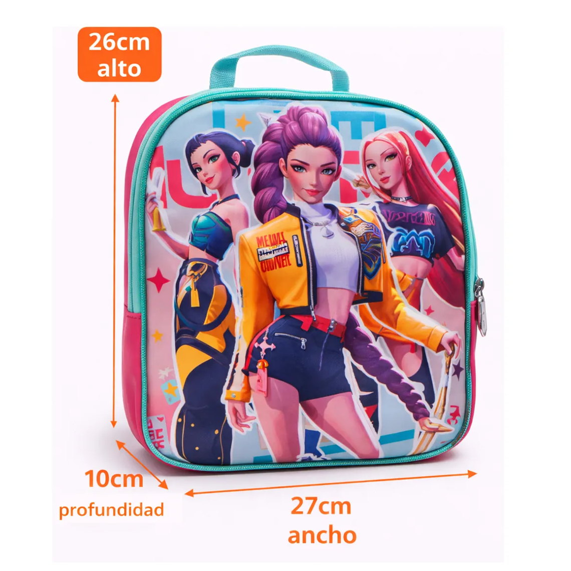 Mochila Escolar Guerreras K-Pop para Niñas 9