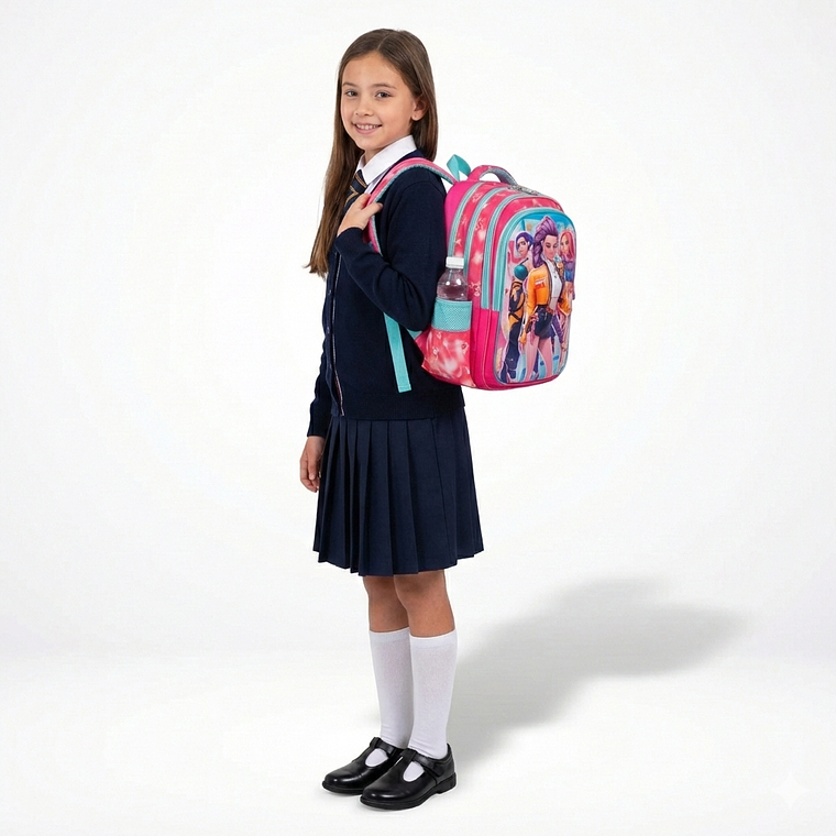 Mochila Escolar Guerreras K-Pop para Niñas 10