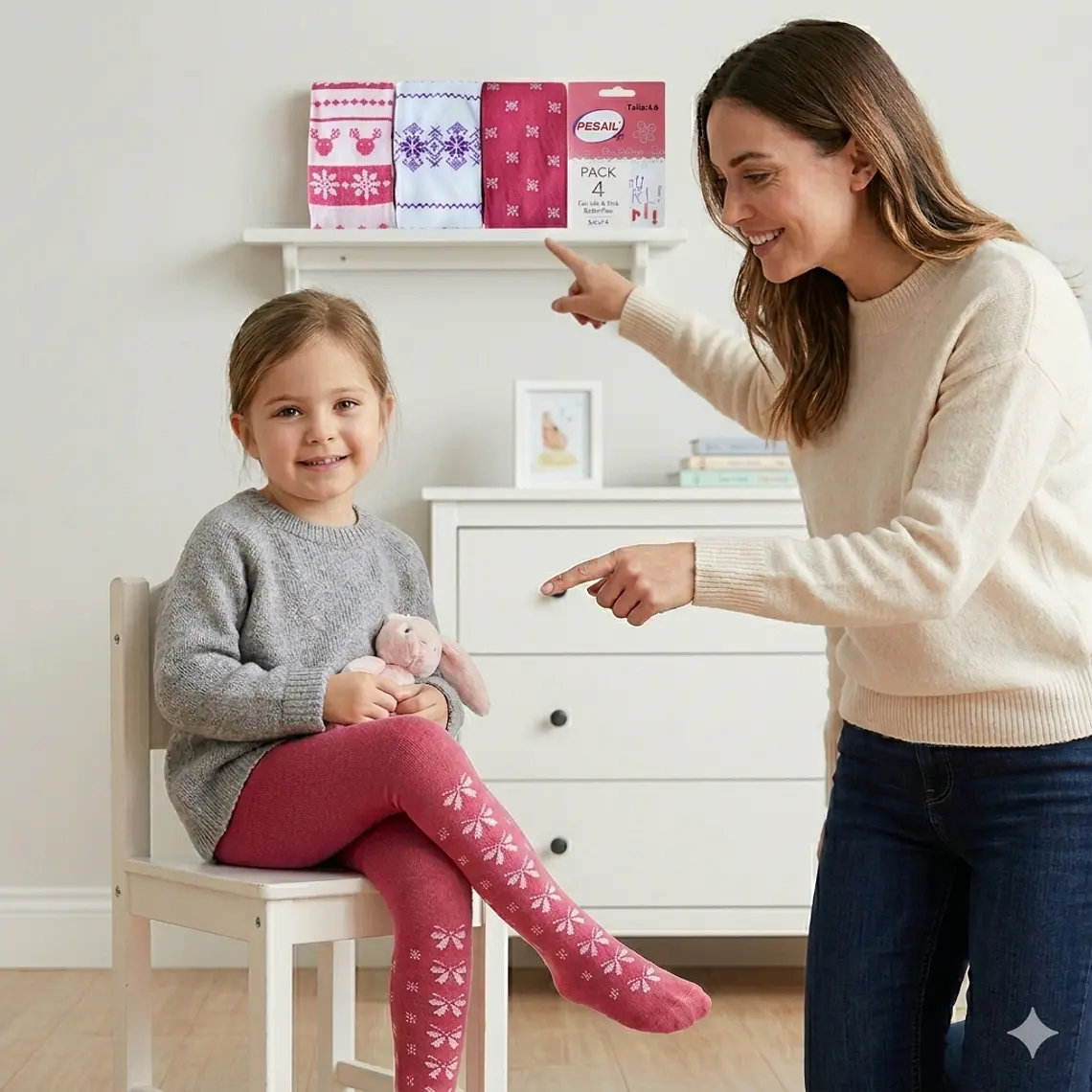 Set x4 Pantys de Lana Infantil Pesail - Surtido Invierno 2