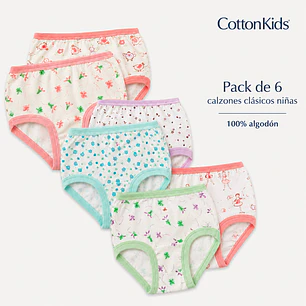 Pack de 6 Calzones de Algodón