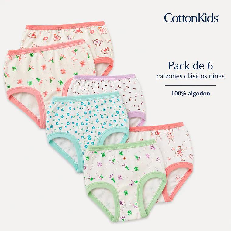 Pack de 6 Calzones de Algodón 1