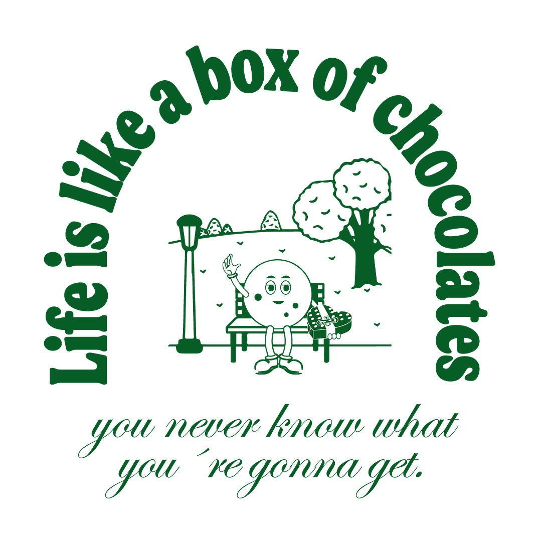 Camiseta Oversized Hombre Life is Like a Box of Chocolates 9