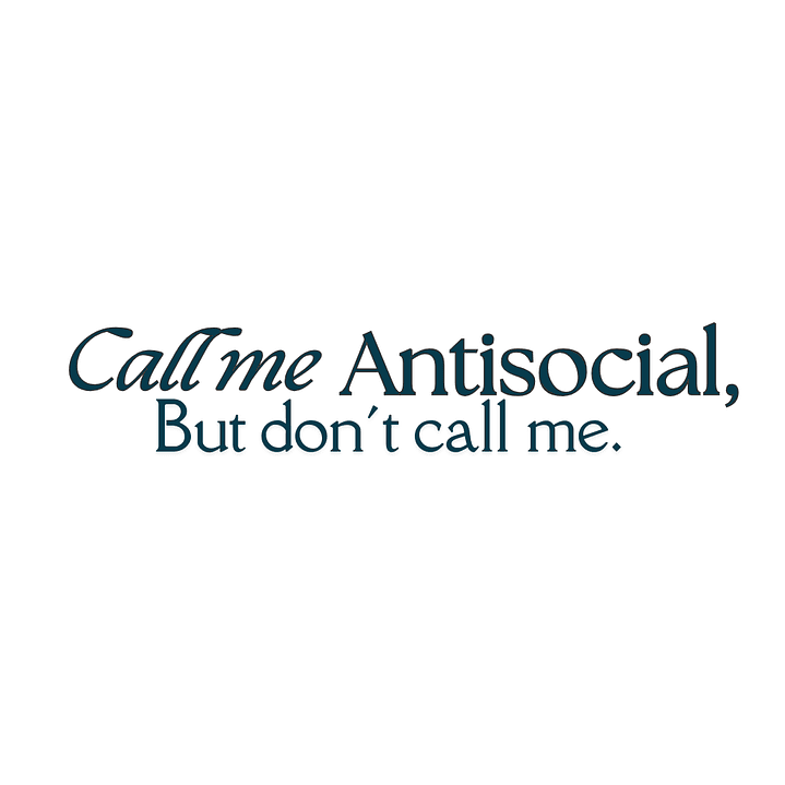 Camiseta Oversized Hombre Call Me Antisocial, But Don´t Call Me 4