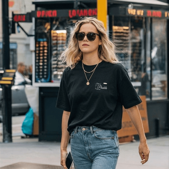 Camiseta Oversized Todo es Posible Para Dios 6