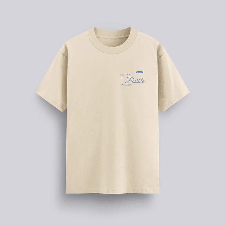 Camiseta Oversized Todo es Posible Para Dios 11