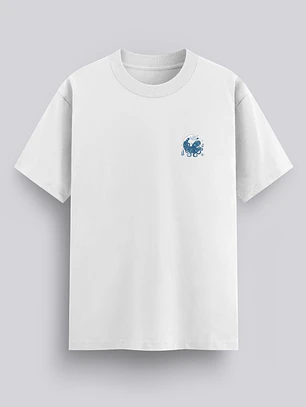 Camiseta Oversized Cuando Cruces Aguas Profundas  Isaiah 43:2 Pulpo