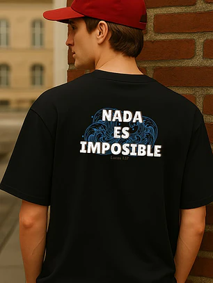 Camiseta Oversized Nada Es Imposible Lucas