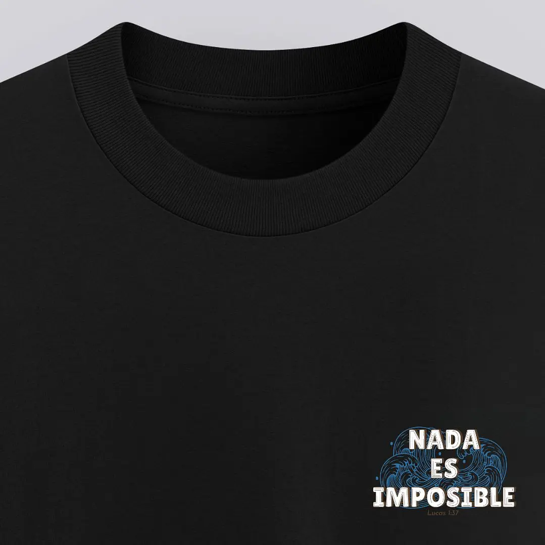Camiseta Oversized Nada Es Imposible Lucas 1