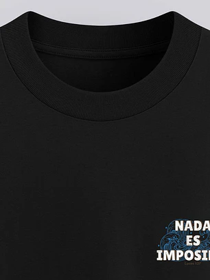 Camiseta Oversized Nada Es Imposible Lucas