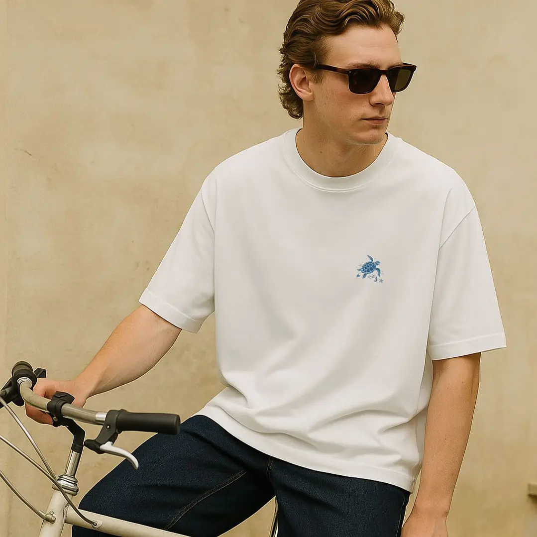 Camiseta Oversized Cuando Cruces Aguas Profundas Isaiah 43:2 Tortuga 6