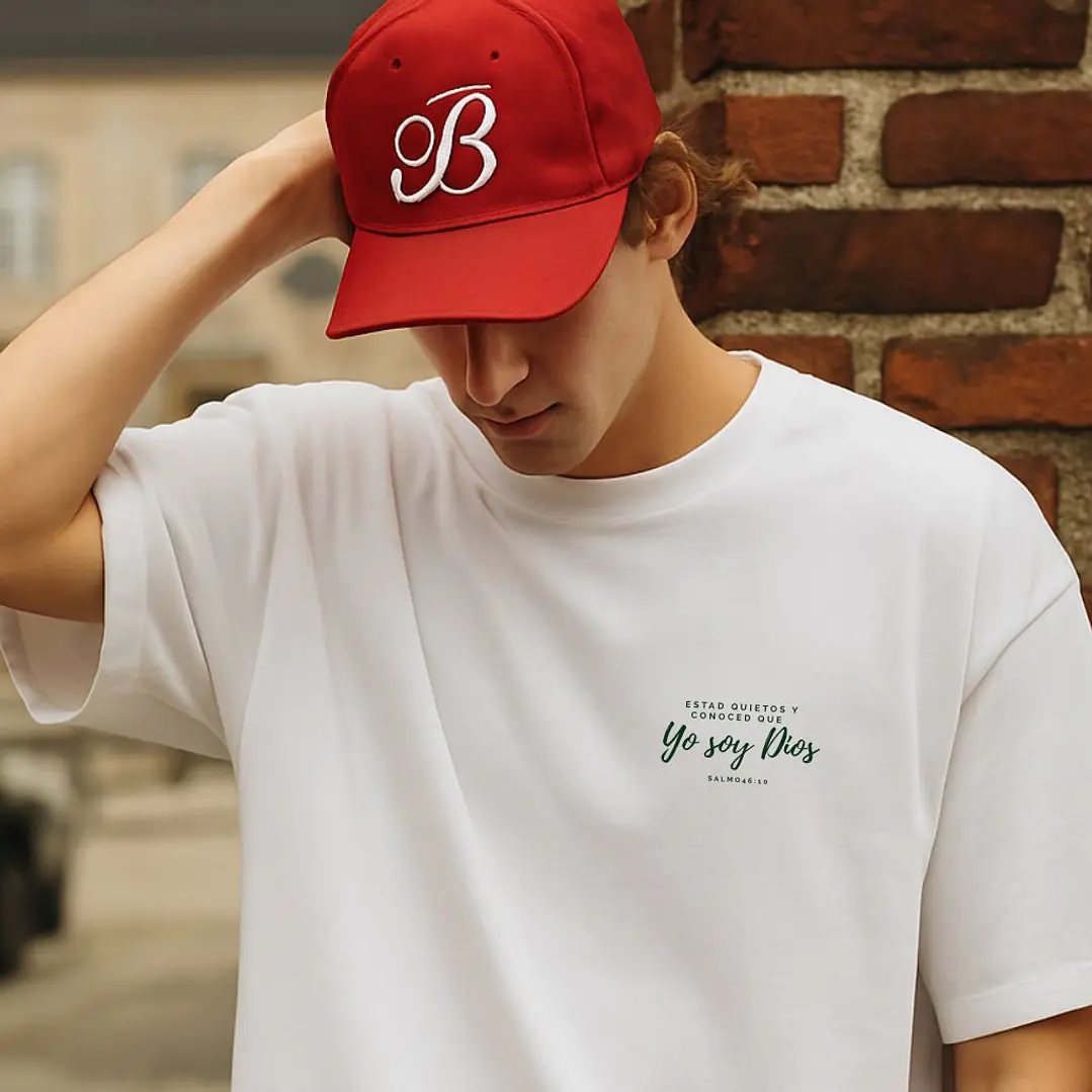 Camiseta Oversized Yo soy Dios Salmo 46:10 1