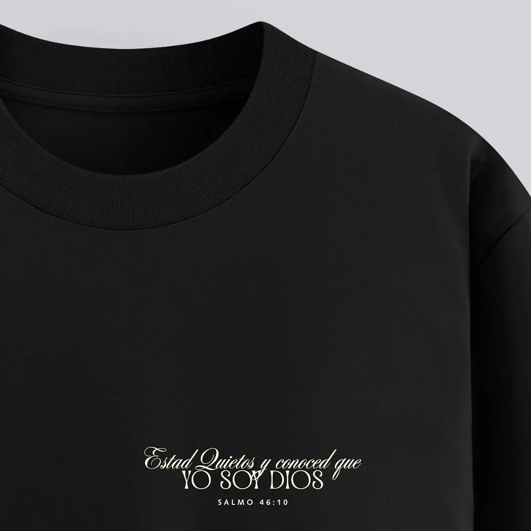 Camiseta Oversized Salmo 46:10 Estad Quietos 4
