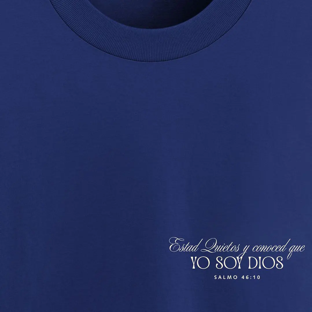 Camiseta Oversized Salmo 46:10 Estad Quietos 6